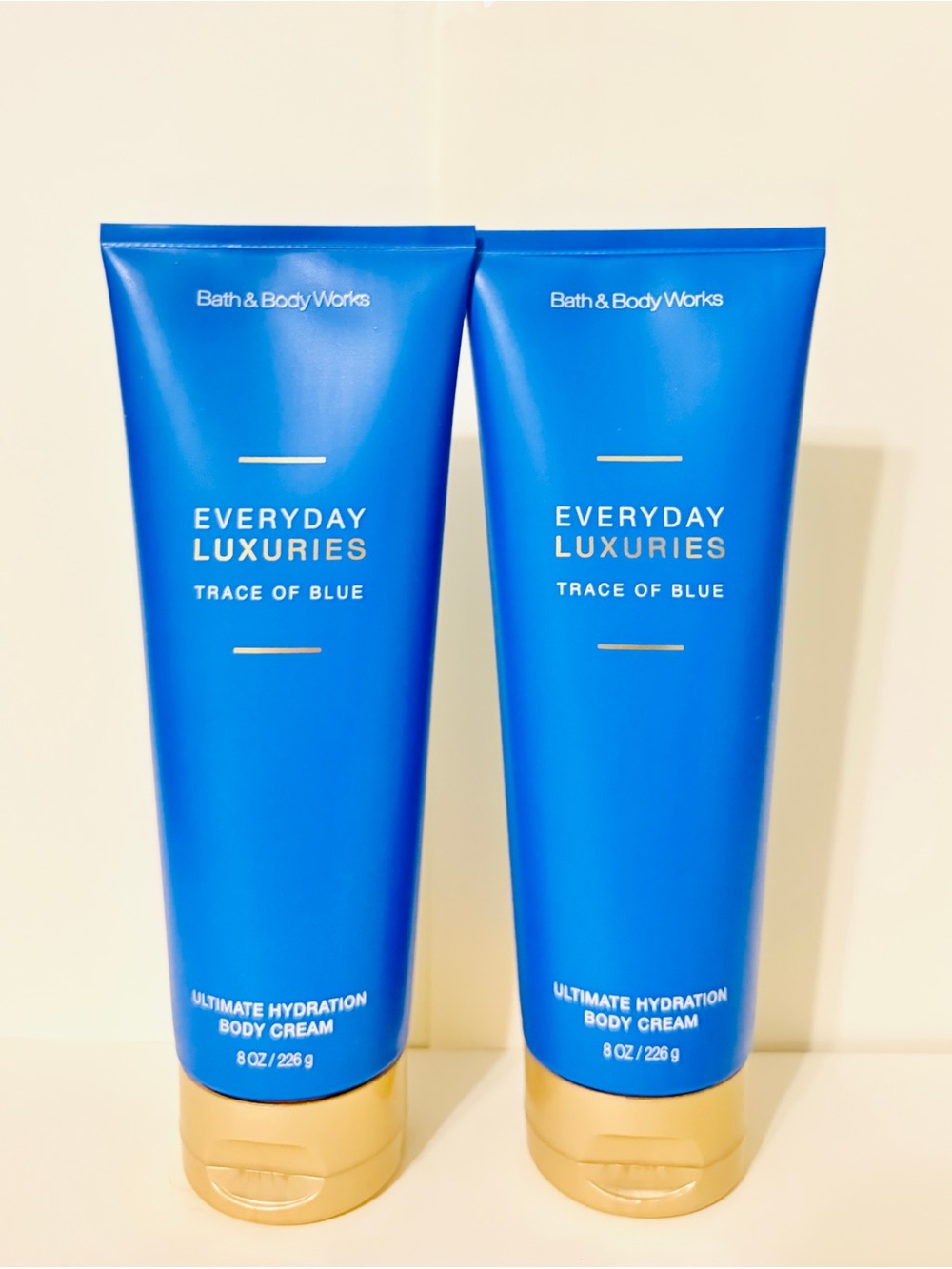 Bath & Body Works Everyday Luxuries Trace of Blue Hydration Cream 2 pack new